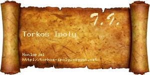 Torkos Ipoly névjegykártya